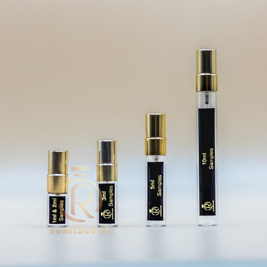 remiScent glass perfume atomisers for 1ml and 2ml, 3ml, 5ml and 10ml samples